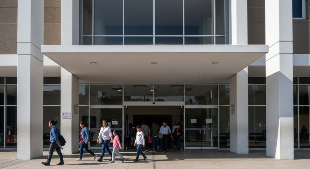 Edificio del tribunal familiar en México donde un abogado para demanda de alimentos presenta casos de pensión alimenticia.