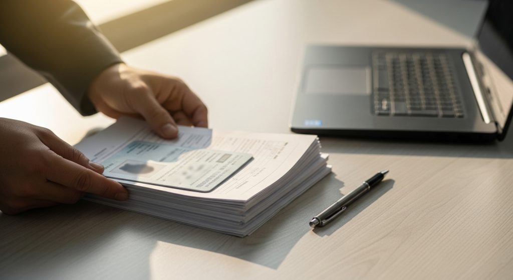 Abogados para divorcios: manos organizando documentos para preparar un caso de divorcio y derecho familiar en México