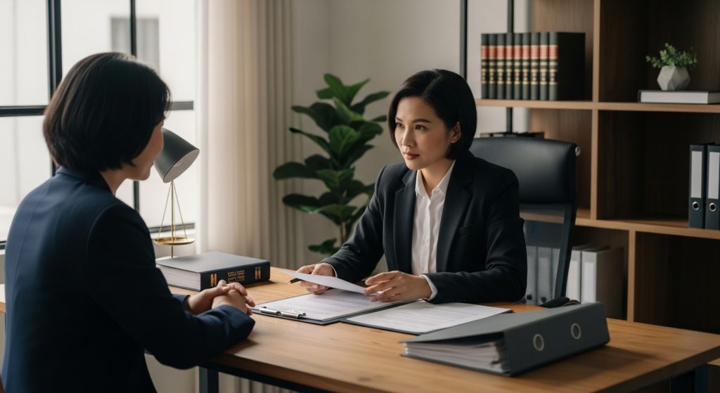 abogados para divorcios asesorando a cliente sobre proceso legal de divorcio en México